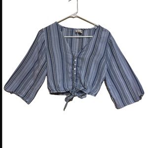 Blue beachy crop top